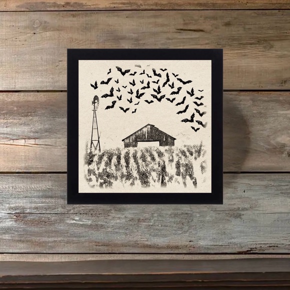 Barn and Bats Wall Art - Picture 2 of 4